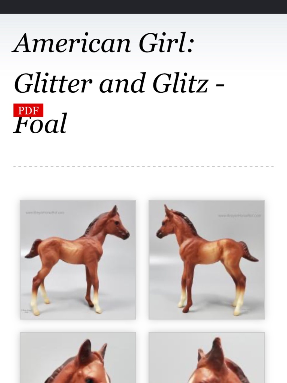 American Girl Glitter and Glitz Foal Glitz by Breyer